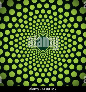 Abstract dark green background of small circles Stock Vector