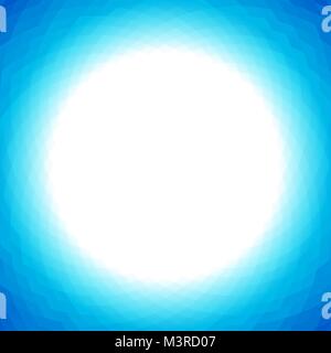Bright lights blue geometric background with white center Stock Vector