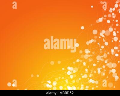 dots background yellow orange Stock Vector