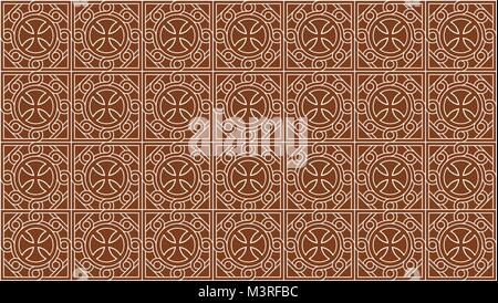 Coptic cross in decorative unit and pattern , High accuracy ,NO.21 Stock Vector