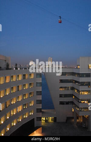 Images of Barcelona docks at night Stock Photo