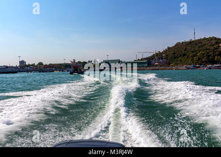 PATTAYA, THAILAND - CIRCA MARCH 2013: Tourist boats on water Stock Photo