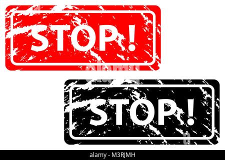 Grunge black the end word rubber seal stamp on white background Stock ...