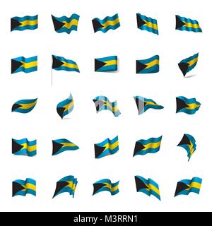 Bahamas flag, vector illustration Stock Vector