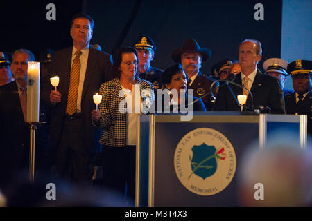 During This Year's Police Week Candlelight Vigil in Washington D.C. the U.S. Marshals Service honored two of our fallen deputies and hosted their families. In 2015 we lost both Josie Wells and Zacarias Toro. In 1962, President Kennedy proclaimed May 15 as National Peace Officers Memorial Day and the calendar week in which May 15 falls, as National Police Week. Established by a joint resolution of Congress in 1962, National Police Week pays special recognition to those law enforcement officers who have lost their lives in the line of duty for the safety and protection of others. Photo By: Shane Stock Photo