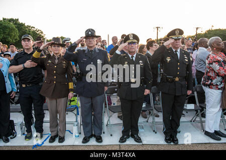 During This Year's Police Week Candlelight Vigil in Washington D.C. the U.S. Marshals Service honored two of our fallen deputies and hosted their families. In 2015 we lost both Josie Wells and Zacarias Toro. In 1962, President Kennedy proclaimed May 15 as National Peace Officers Memorial Day and the calendar week in which May 15 falls, as National Police Week. Established by a joint resolution of Congress in 1962, National Police Week pays special recognition to those law enforcement officers who have lost their lives in the line of duty for the safety and protection of others. Photo By: Shane Stock Photo