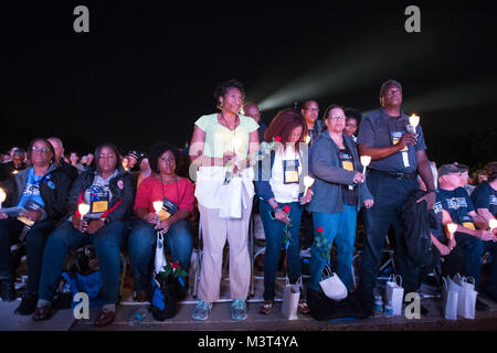 During This Year's Police Week Candlelight Vigil in Washington D.C. the U.S. Marshals Service honored two of our fallen deputies and hosted their families. In 2015 we lost both Josie Wells and Zacarias Toro. In 1962, President Kennedy proclaimed May 15 as National Peace Officers Memorial Day and the calendar week in which May 15 falls, as National Police Week. Established by a joint resolution of Congress in 1962, National Police Week pays special recognition to those law enforcement officers who have lost their lives in the line of duty for the safety and protection of others. Photo By: Shane Stock Photo