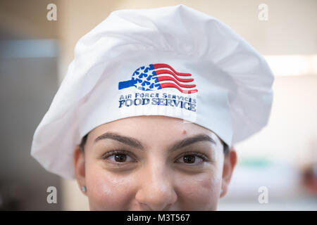 Airman 1st Class Alexandra Ayub, is a missile chef for the 90th Force Support Squadron based at Francis E. Warren Air Force Base, Wyoming, but is regularly deployed to prepare meals at outside MAFs. During the four-day deployments, Ayub provides meals to the Airmen stationed at the MAF and the missileers manning the launch control centers located beneath the MAF. (U.S. Air Force photo/Staff Sgt. Andrew Lee) 160515-F-NL936-357 by AirmanMagazine Stock Photo