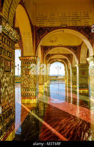 Detail of the Sutaungpyei Pagoda on Mandalay Hill Stock Photo