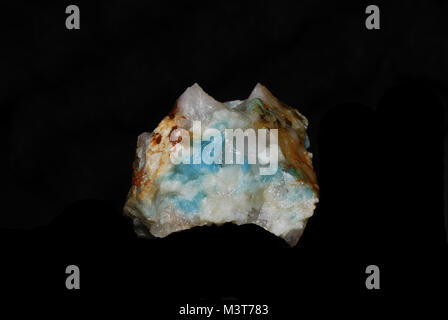 beautiful blue mineral oil Lazulite Stock Photo
