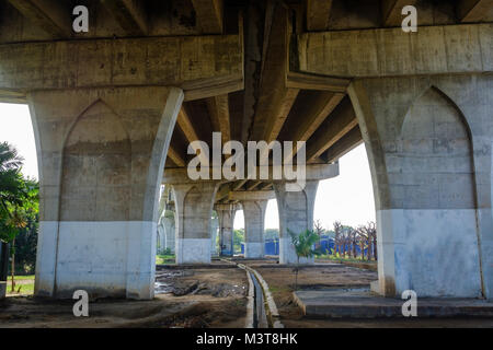 view on under bridge construction Stock Photo