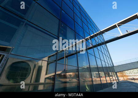 External view of modern Government buildings , Paul Lobe Haus on River Spree in central Berlin, Germany Stock Photo