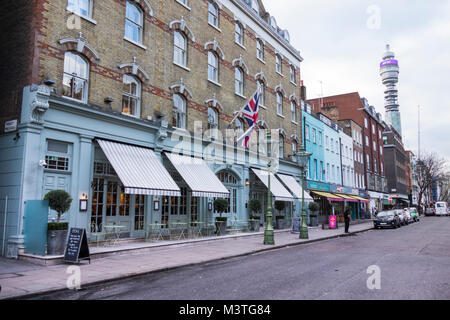 Kit Kemp's Charlotte Street Hotel, Charlotte Street, Fitzrovia, London, W1, UK Stock Photo