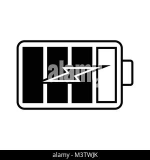 Battery on charge icon Stock Vector