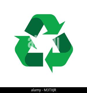 Green recycle icon Stock Vector