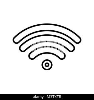 Wifi icon with circluar center Stock Vector