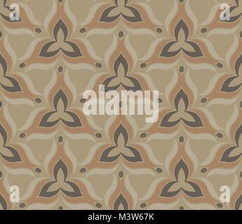 Soft colors geometric floral seamless pattern with repeating texture Stock Vector