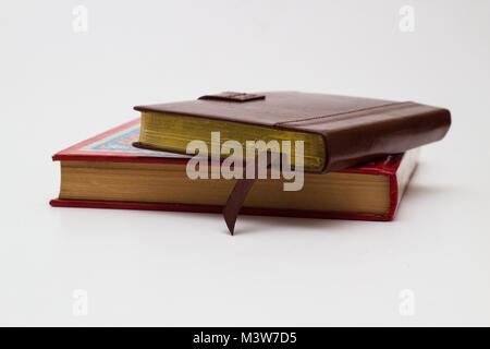 two books on white background Stock Photo