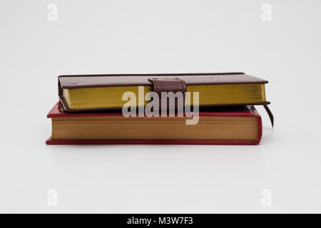 two books on white background Stock Photo