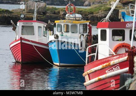 Fishing boats in Bunbeg harbour, Gweedore, County Donegal, Ireland. Stock Photo