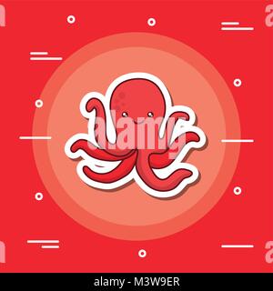 cute octopus icon image Stock Vector