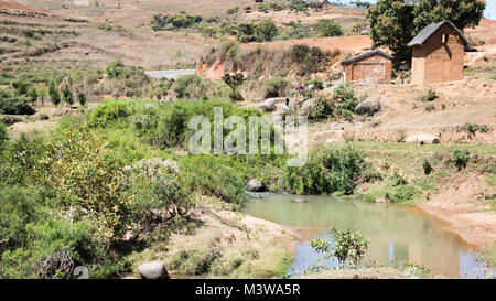 Typical Rural Scene, Southern Madagascar Stock Photo