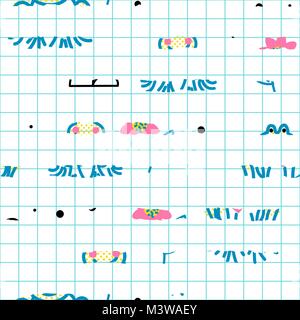Checks and abstract stripes seamless vector pattern. Stock Vector