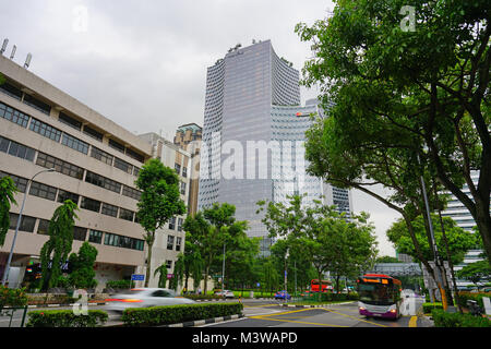 View of the DUO galleria, a new building  complex in the Bras Basah Bugis neighborhood in Singapore Stock Photo