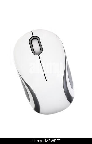 whitzband grey wireless computer mouse isolated on white background Stock Photo