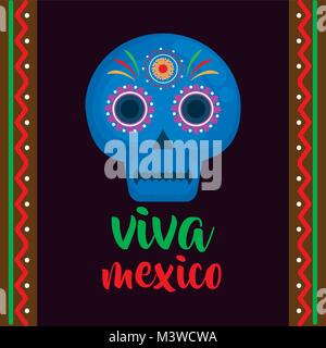 mexican mask celebration icon Stock Vector