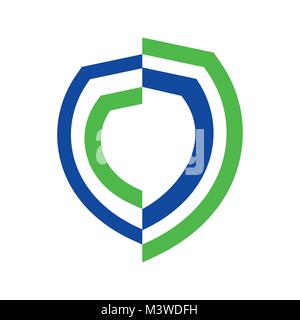 Half Life Insurance Vector Symbol Graphic Logo Design Stock Vector