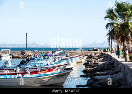 The marina in the coastal city of Loreto, Baja California Sur, Mexico Stock Photo