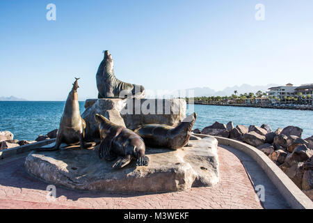 The marina in the coastal city of Loreto, Baja California Sur, Mexico Stock Photo