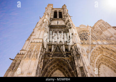 The Cathedral of Saint Peter and Saint Paul, a Roman Catholic church and national monument located in the town of Troyes in Champagne, France Stock Photo