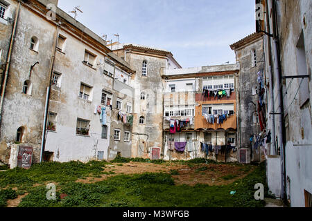 Apartment building in Tarifa, Costa de la Luz, Andalusia, Spain Stock Photo