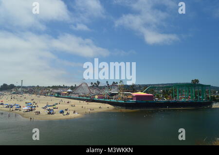 Fantastic Amusement Park On The Beach Of Santa Cruz. July 2, 2017. Travel Holidays Leisure California USA EEUU Stock Photo