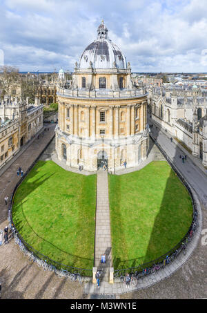 The Sheldonian three storey domed round library at the university of Oxford, England. Stock Photo