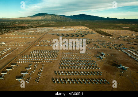 A northern aerial view of the 'Boneyard' of the 309th Aerospace Maintenance and Regeneration Group at Davis-Monthan Air Force Base, Ariz. (U.S. Air Force photo/Tech. Sgt. Bennie J. Davis III) Boneyard002 by AirmanMagazine Stock Photo