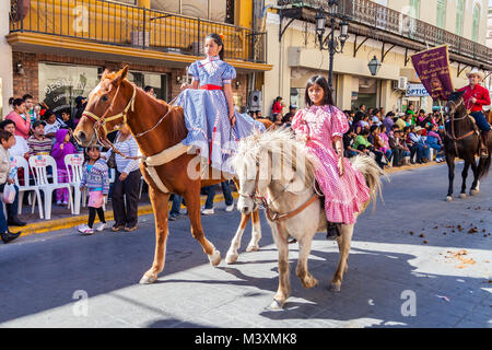 Matamoros, Tamaulipas, Mexico - March 02, 2013, Desfile Fiestas Mexicanas is part of the Charro Days Fiesta - Fiestas Mexicanas, A bi-national festiva Stock Photo