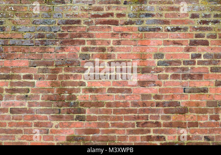 Old and crumbling red brick wall Stock Photo