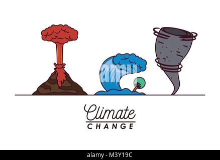 effects of climate change Stock Vector