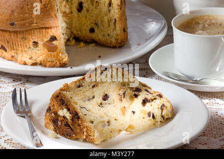 Coffee and Panettone Stock Photo