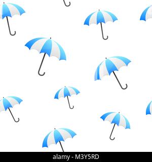 blue umbrella seamless background Stock Vector