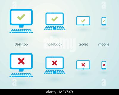set of icons for responsive webdesign Stock Vector