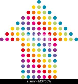 arrow composition of colored dots Stock Vector