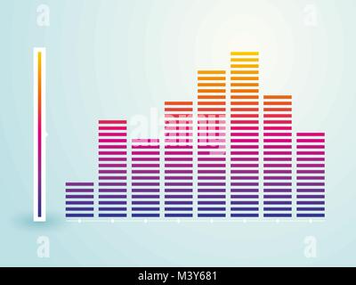 color charts with scale range Stock Vector