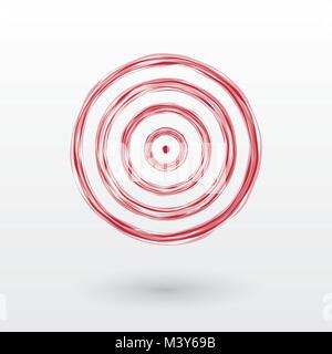 The red target composed of thin lines Stock Vector