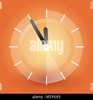transparent clock with countdown Stock Vector