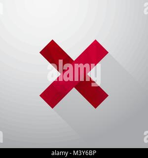 cross x mark Stock Vector