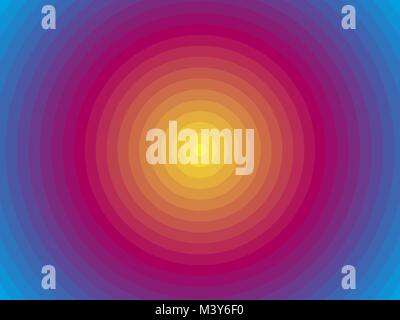 color circular background yellow red blue Stock Vector